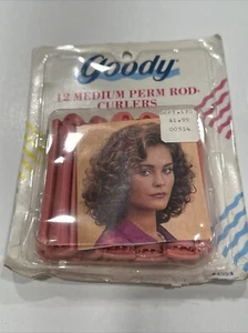 1991 Goody 12 Pink Perm-Rod Medium Curlers Curly Look New HG5 - Picture 1 of 2