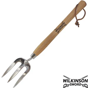 Espada Wilkinson Tenedor de mango largo de acero inoxidable con mango de ceniza de madera - Imagen 1 de 6