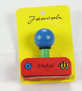 Stempel Stefan Namensstempel Blume+Tigerente Holzstempel Janosch - Bild 1 von 1
