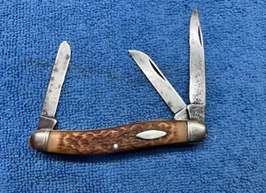 Vintage Camillus New York USA #69 Knife Jigged Bovine Bone 1970’s Era. - Picture 1 of 15