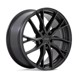 20x9 +35 F, 20x10.5 +30 R, Niche M272 Novara 5x4.5 Matte Black Wheels (Set of 4) - Picture 1 of 3