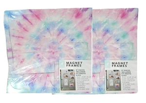 Magnet Frames Sets 2 pack Fit Various Photo Sizes Tie-Dye Print by Design Group - Picture 1 of 2