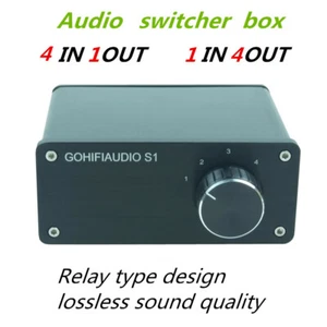 Interruptor de señal de audio 4 a 1 HiFi estéreo interruptor RCA caja selectora - Imagen 1 de 7