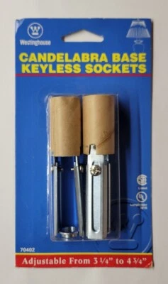 Westinghouse Lighting Corp 2-Pack Adjustable Candelabra Socket - Image 1 of 2