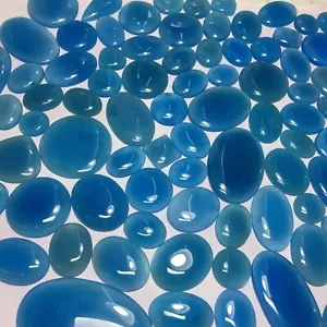 Piedra preciosa suelta de ónix azul natural para cabujón de suministro colgante - Imagen 1 de 6