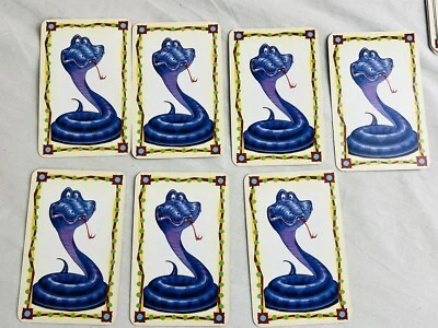 Snake Cards X7 Playing Piece Spares For Snorta Board Game Mattel - Image 1 of 2