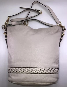 Michael Kors Handtasche grau Leder verstellbarer Riemen groß Crossbody Handbag - Bild 1 von 12
