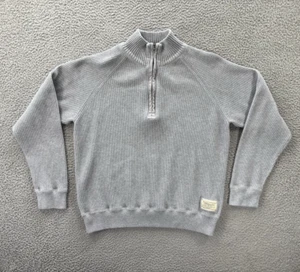 Polo Jeans Co Ralph Lauren Maglione Uomo XXL 2XL Grigio 1/4 Zip Edizione Militare - Foto 1 di 11