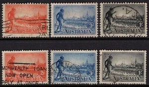 1934 Australia Centenary Of The Settlement Of Vic Perf 10 1/2 & 11 1/2 Sets Used - Bild 1 von 1