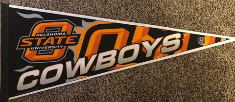 Oklahoma State University Cowboys Felt Pennant Banner 12x 30” Free Ship Cover