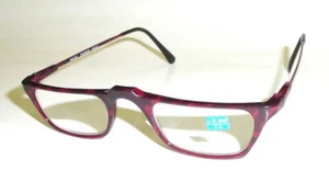 NWT Vintage 90's Carbon Fiber Rectangle Half Frame Reading Glass+3.25 (Burgundy) - Picture 1 of 3