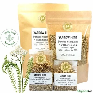 Yarrow Herb Dried Organic Premium Quality Loose Herbal Tea Achillea Millefolium - Picture 1 of 12