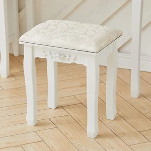 Vintage Dressing Table Stool Makeup Soft Padded Vanity Chair Piano Seat Bedroom - Picture 1 of 13
