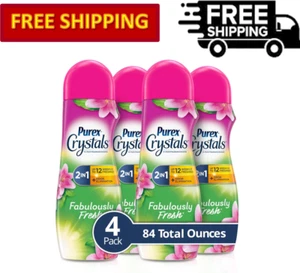 Purex Crystals In-Wash Fragrance & Scent Booster, Fabulously Fresh, 4 Pack 21 Oz - Picture 1 of 7