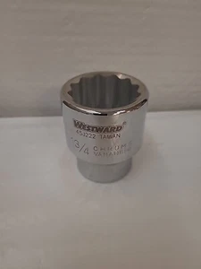 Westward 45J222 1 In Drive, 1-3/4" 12 Pt Sae Socket, 12 Points Chrome Vanadium - Picture 1 of 5