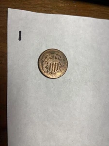 1864 Two Cent Piece Worn - Picture 1 of 2
