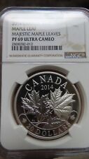 2014 Canada $20 .9999 SILVER 1oz PROOF Maple Leaf Majestic Maple Leaves NGC PF69