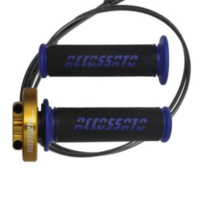 Accossato gold quick throttle control grips GR006 blue Yamaha YZF R1 2007-2008 Foto 1 de 4