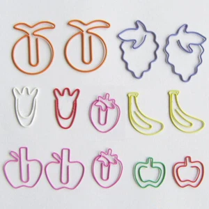 custom paper clips fruit shapes apples grapes oranges - Picture 1 of 1