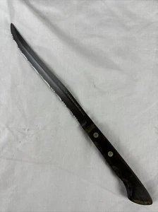 Vintage EKCO FLINT Arrowhead Stainless Vanadium Serrated Knife 8” Blade - Picture 1 of 5