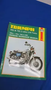 Triumph 650 y 750 unidad de 2 válvulas gemelos 1963-1983 manual de taller del propietario - Imagen 1 de 9