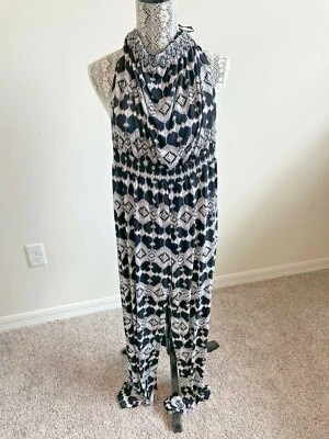 TRAJE/MAMELUCO DAMAS TALLA L MLLE GABRIELLE MEZCLA POLI/SPANDEX BLANCO Y NEGRO Foto 1 de 4