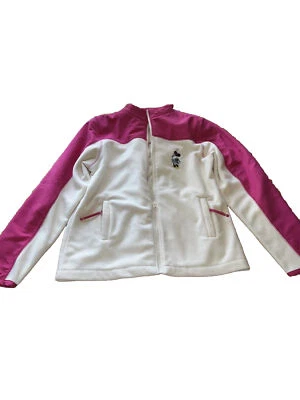 CHAQUETA MINNIE MOUSE DISNEY STORE TALLA M Rosa y Blanco VELLÓN CREMALLERA COMPLETA SUAVE Foto 1 de 4