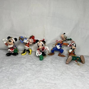 Lot 5 Vintage Disney Christmas Ornaments Minnie Mickey Goofy Flaws - Picture 1 of 21