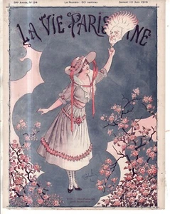1916 La Vie Parisienne Original French art cover only by Gerbault - Art Deco - Picture 1 of 1