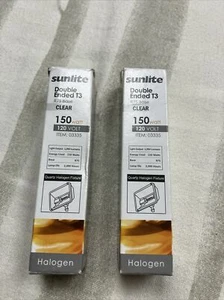 2 Pack Sunlite 150 Watt, Double Ended T3, R7S Base, Clear - Picture 1 of 3