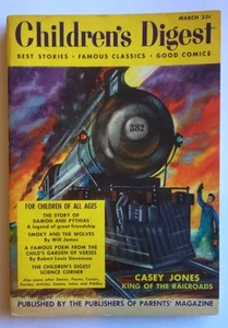 CHILDREN'S DIGEST March 1954 (3/54) Wizard of Oz / Easter Island / Casey Jones - Picture 1 of 12