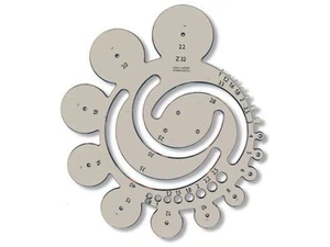 PLANTILLA DE PLANTILLA ARTESANAL DIBUJO TÉCNICO CURVAS DE RADIO KOH-I-NOOR - Imagen 1 de 2