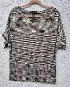 Suéter Ligero Mujer Lane Bryant 18/20 Marrón Negro Blanco Bonito Diseño   - Imagen 1 de 6