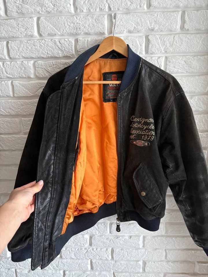 W.R.D. Chevignon vintage leather jacket motorcycle 1979 - Image 1 of 4