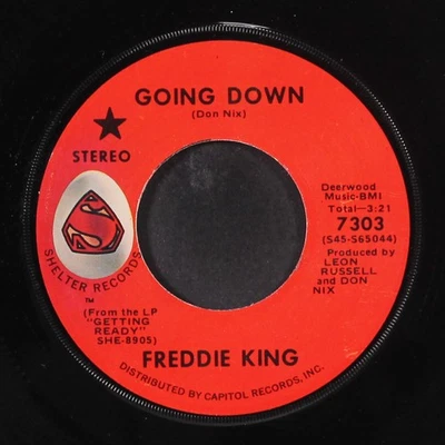 FREDDIE KING: going down / tore down SHELTER 7" Single 45 RPM - Image 1 of 2