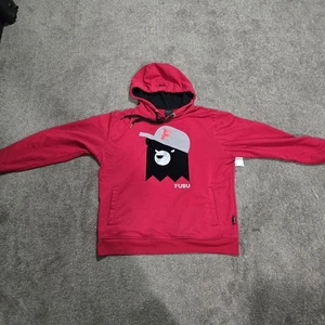 FUBU The Collection Bear Hoodie – Size M – Red – Graphic Streetwear - Picture 1 of 10