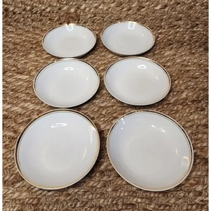 Great SHEFFIELD Regency Gold Porcelain Fine China 1985 Set of 6 BOWLS, 6.25"D - Picture 1 of 7