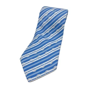 HERMES  Neck tie Navy Blue Silk  Logo  japan seller N0208 11 Made in France - Picture 1 of 9