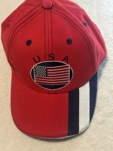 Embroidered USA Baseball Cap with American Flag - Adjustable Strap! - Picture 1 of 3