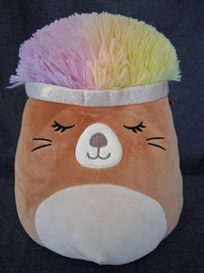 12' Bristol the Beaver Rainbow Hair Plush Squish Doos Squishmallows 2022 - Picture 1 of 5