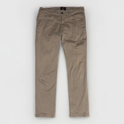 7 FOR ALL MANKIND Luxe Sport Slimmy Men’s Pants Khaki 33x29 AT511994AP Stretch - Image 1 of 4