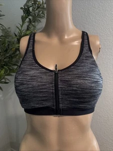 Sujetador deportivo Victoria Secret 34B negro gris knockout con aros cremallera cierre frontal - 006 - Imagen 1 de 6