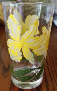 Old Swanky Swig Boscul Peanut Butter Glass Yellow Orchid Gray Highlight 5" - Picture 1 of 5