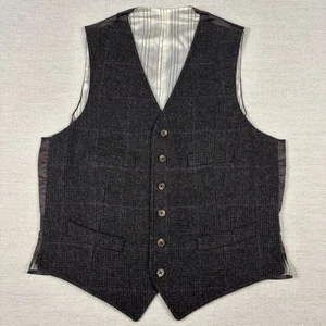 Vtg Polo Ralph Lauren Waistcoat Tweed Alpaca Wool Blend Purple Stripe Mens 42 - Picture 1 of 12