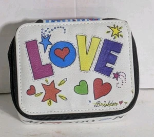 Brighton Love Is All You Need Jewelry Travel Case Faux Leather Zipper Closure - Picture 1 of 12