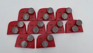 Paquete de 9 discos de molienda trapezoidales para amoladora de hormigón atornillada 30/40# grano - Imagen 1 de 4