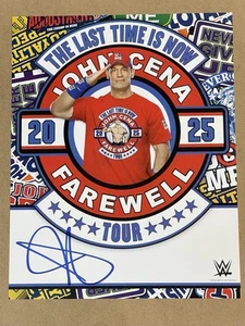 FOTO PÓSTER OFICIAL FIRMADA POR JOHN CENA WWE 11x14 autografiada/gira de despedida - Imagen 1 de 4