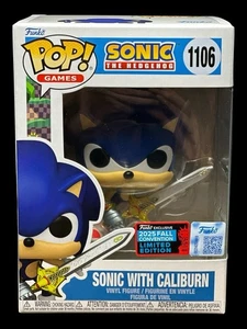 Funko Pop! Sonic With Caliburn #1106 - 2025 NYCC Shared Sticker w/Pop Protector - Picture 1 of 11
