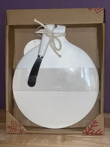 New Ceramic Serving Board w/ Spreader Charcuterie Ornament Holiday Gift Set - Picture 1 of 4