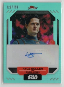Star Wars Finest 2023 Topps Auto REFRACTOR FA-KS Kyle Soller Syril Karn #128/199 - Picture 1 of 2